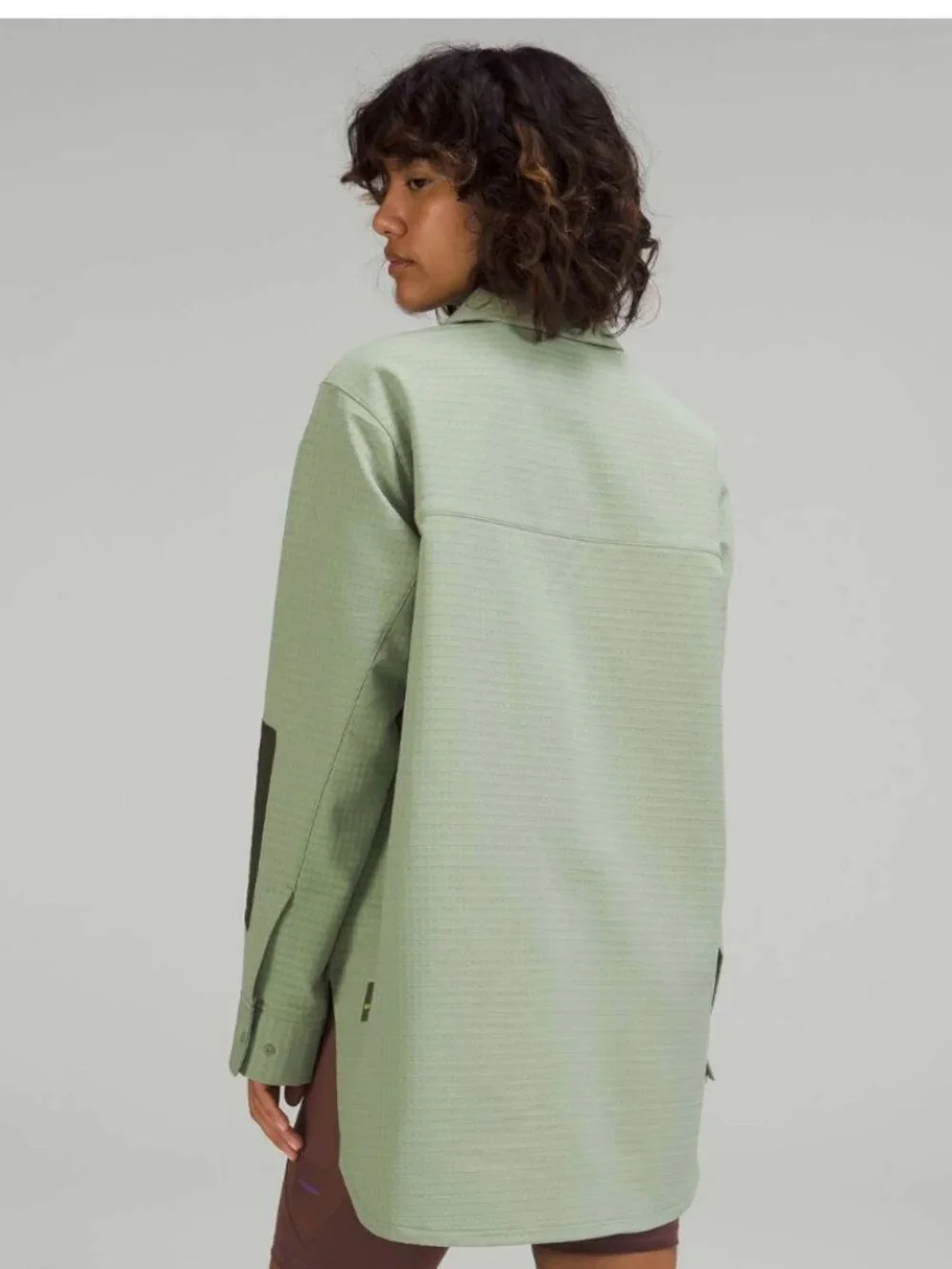 Lululemon NWOT Grid Fleece Hiking Overshirt Laurel Green / Medium Olive